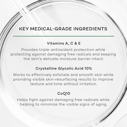 Replenix Glycolic Acid Resurfacing Cream Hydrating & Lightweight Medical-Grade Exfoliating Face Moisturizer For Skin Discoloration (0.5 Fl Oz)
