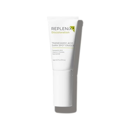 Replenix Tranexamic Acid Dark Spot Treatment Daily Medical-Grade Topical Discoloration Serum For Uneven Skin Tone Gluten Paraben Fragrance & Cruelty Free (0.5 Oz)