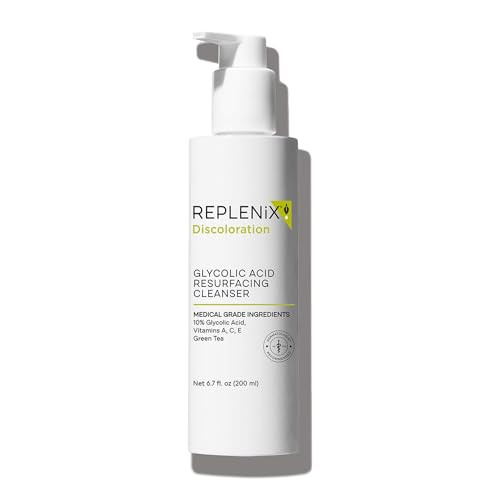 Replenix Glycolic Acid Resurfacing Facial Cleanser Gentle Medical Grade Exfoliating Face Wash For Skin Discoloration (6.7 Fl. Oz)