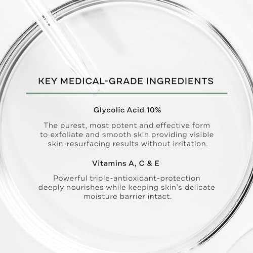Replenix Glycolic Acid Resurfacing Facial Cleanser Gentle Medical Grade Exfoliating Face Wash For Skin Discoloration (6.7 Fl. Oz)