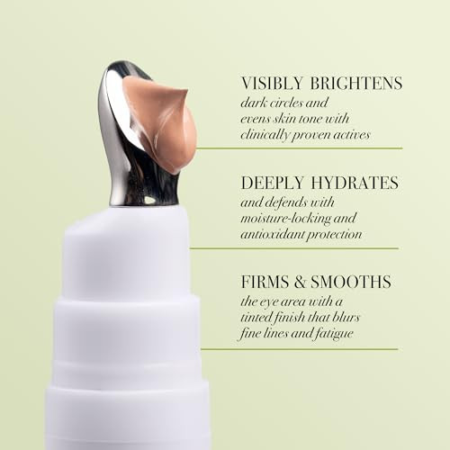 Replenix Anti-Aging Tinted Brightening Eye Cream 0.29 Fl Oz Medical Grade Hyaluronic Acid Under Eye Cream Helps Blur Dark Circles Fine Lines & Hyperpigmentation All Skin Types