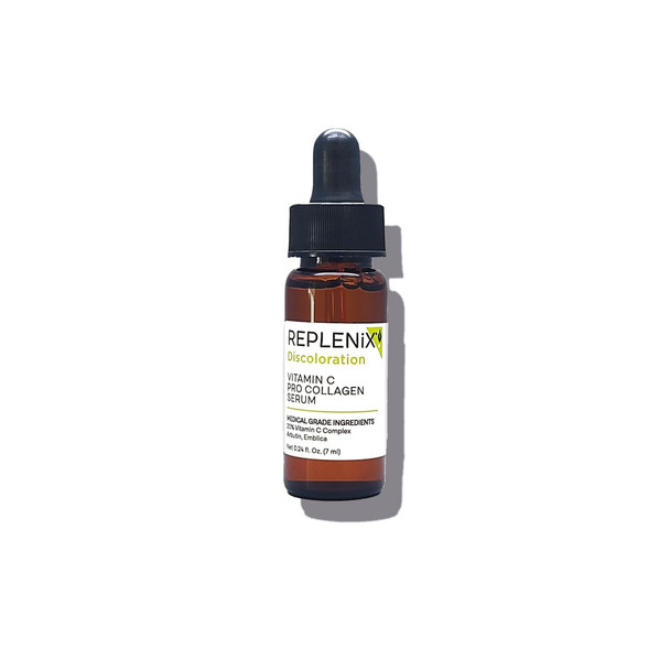 Replenix Vitamin C Pro Collagen Serum Brightening Anti-Aging Face Treatment With Medical-Grade Antioxidants For Skin Discoloration