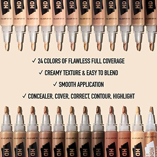 Ruby Kisses Hd Concealer & Foundation Flawless Full Cover Brush Face Makeup (Highlighter & Bronze Rich Gold)
