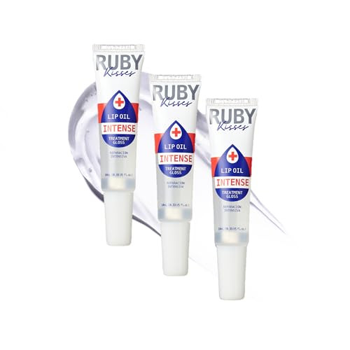 Ruby Kisses Hydrating Lip Oil Intense Treatment Gloss (3 Pack) Deep Hydrates & Heals With Natural Oils Natural Shine Lip Care Moisture Repair & Protect With Antioxidants