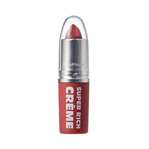 Ruby Kisses Super Rich Creme Lipstick Hydrating Full Coverage Long Lasting Highly Pigmented Smooth Apply Lip Makeup For Women Men (Blushed Rose)