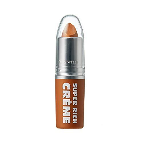 Ruby Kisses Super Rich Creme Lipstick Hydrating Full Coverage Long Lasting Highly Pigmented Smooth Apply Lip Makeup For Women Men (Golden Key)