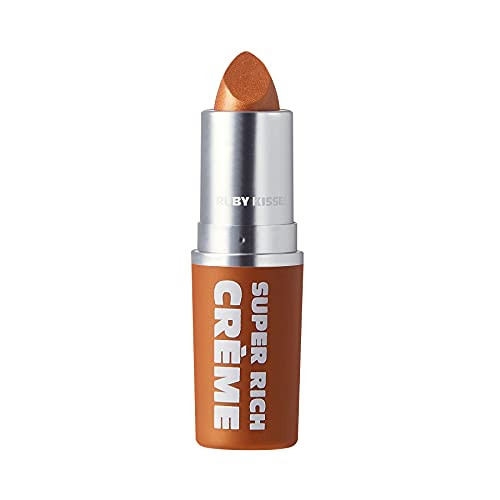Ruby Kisses Super Rich Creme Lipstick Hydrating Full Coverage Long Lasting Highly Pigmented Smooth Apply Lip Makeup For Women Men (Golden Key)
