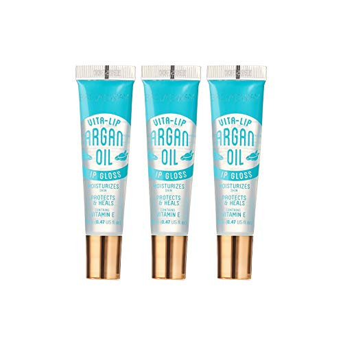 Ruby Kisses Broadway Vita-Lip Clear Lip Gloss (Argan Oil 3 Pack) Ultra-Hydrating & Soothing Formula With Multi-Vitamin Oils High-Shine Non-Sticky Finish Protecting Glossy Lip Balm With Vitamin E