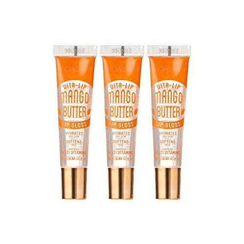 Ruby Kisses Broadway Vita-Lip Clear Lip Gloss (Mango Butter 3 Pack) Ultra-Hydrating & Soothing Formula With Multi-Vitamin Oils High-Shine Non-Sticky Finish Nourishing Glossy Lip Balm Softens Skin