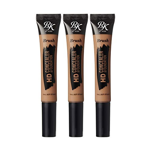 Ruby Kisses 4-In-1 Concealer Color Corrector Contour & Highlight Full Coverage Natural Finish Covers Under Eye Circles & Blemishes Hydrating & Long Lasting Formula (Toast 3 Pack)