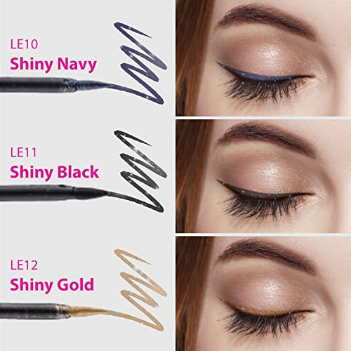 Ruby Kisses Classic Liquid Eyeliner Smudgeproof Long Lasting Eye Makeup With Felt-Tip Applicator (3 Pack BlackWhiteChocolate)