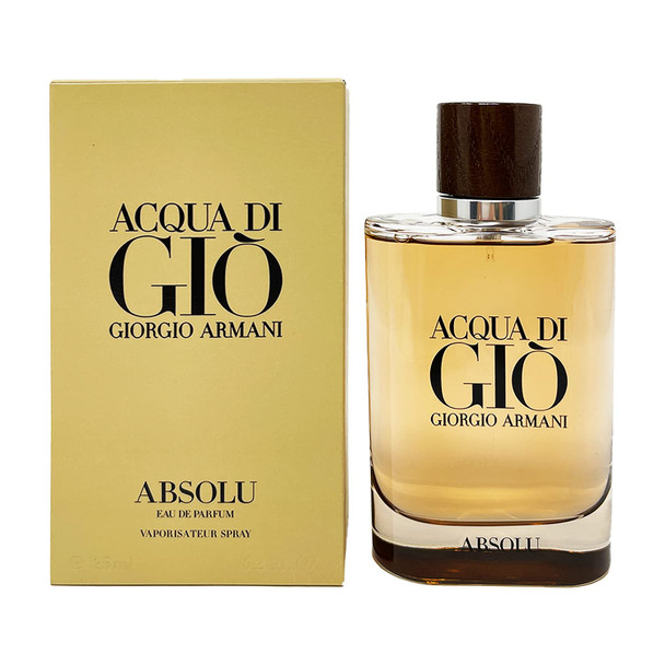 GIORGIO ARMANI Acqua Di Gio Absolu for Men Eau De Parfum Spray, Woody Aromatic, 4.2 Oz