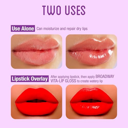 Ruby Kisses Broadway Vita-Lip Clear Lip Gloss (Vitamin E 6 Pack) Ultra-Hydrating & Soothing Formula With Multi-Vitamin Oils High-Shine Non-Sticky Finish Healing Lip Balm For Healthy Lips