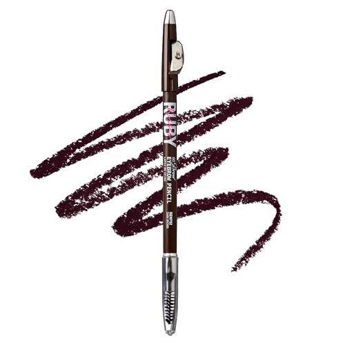 Ruby Kisses Gobrow Eyebrow Pencil Sharpenable Longwear Long Lasting Eyebrow Wooden Pencil For Natural-Looking Brows 3 Pack (Dark Brown)