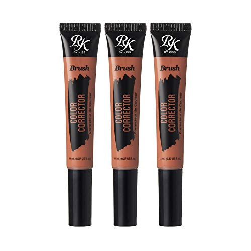 Ruby Kisses 4-In-1 Concealer Color Corrector Contour & Highlight Full Coverage Natural Finish Covers Under Eye Circles & Blemishes Hydrating & Long Lasting Formula (Orange Corrector 3 Pack)