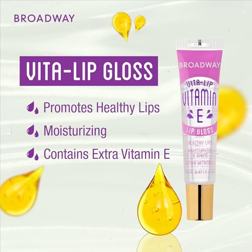 Ruby Kisses Broadway Vita-Lip Clear Lip Gloss (10 Pack) Ultra-Hydrating & Soothing Formula With Vitamins High-Shine Non-Sticky Finish Lip Balm With Mint Rosehip Coconut Mango Argan Honey Shea