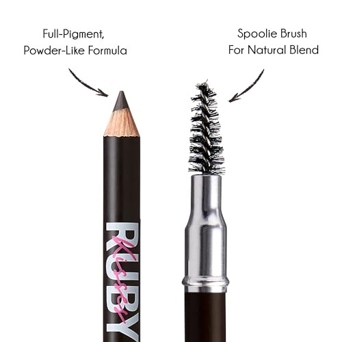 Ruby Kisses Gobrow Eyebrow Pencil Sharpenable Longwear Long Lasting Eyebrow Wooden Pencil For Natural-Looking Brows 3 Pack (Black Brown)