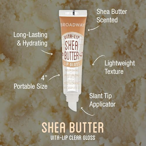Ruby Kisses Broadway Vita-Lip Clear Lip Gloss (Shea Butter 3 Pack) Ultra-Hydrating & Soothing Formula With Multi-Vitamin Oils High-Shine Non-Sticky Finish Nourishing Lip Balm For Healthy Lips