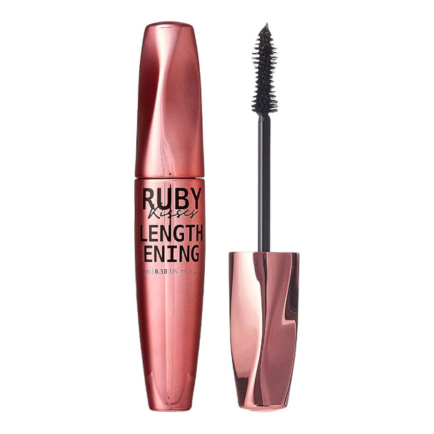 Ruby Kisses Mascara Waterproof Lengthening Mascara Feathery Soft Full Lashes Intense Length Smudge-Free Clump-Free (Lengthening)