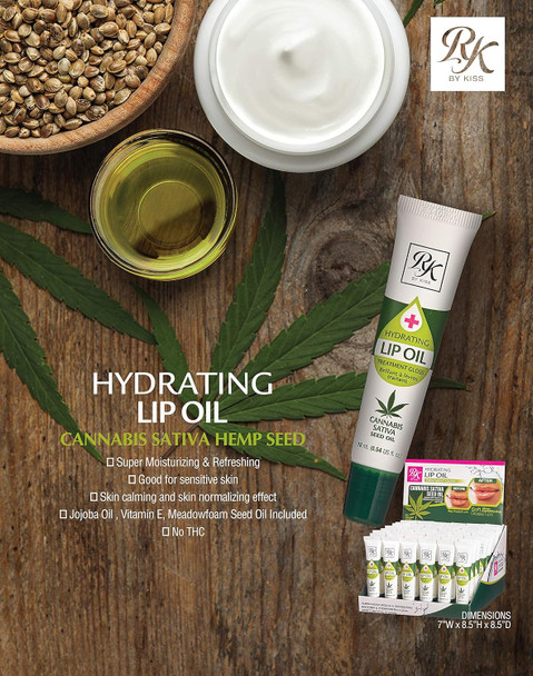 Ruby Kisses Hydrating Lip Oil Cannabis Sativa Hemp Seed Rlo04D1 (1 Pack)