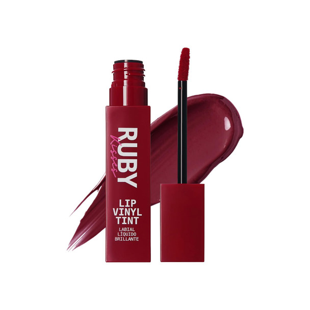 Ruby Kisses Lip Vinyl Tint - High-Pigment Transfer-Proof Smudge-Proof Liquid Lipstick Soft-Satin Shine Lightweight Makeup Long-Lasting Lip-Gloss Full Coverage Color (Kiss Me 2.8Ml)