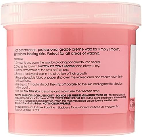 Salon System Just Wax Ideal Cream Wax For Short/Stubborn Hair 450G