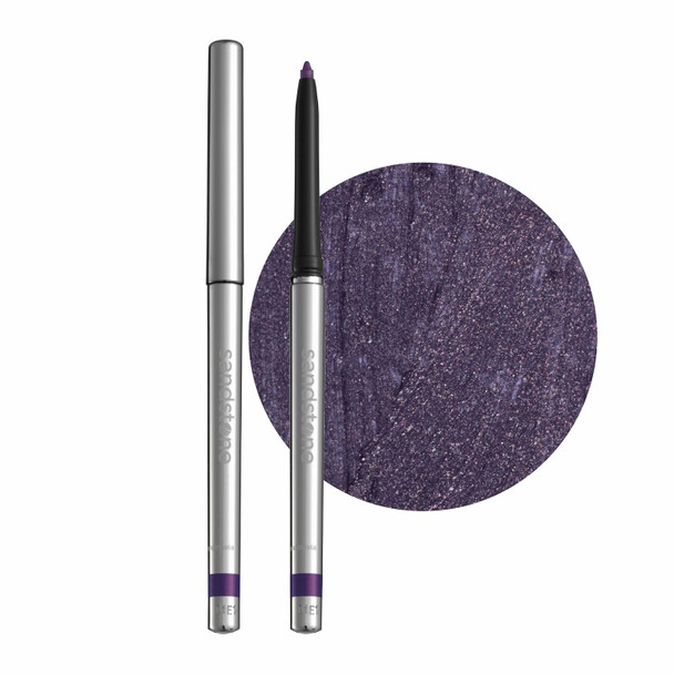 Sandstone Scandinavia Hypoallergenic Waterproof Metallic Eyeliner Pencil Blue Fragrance-Free Vegan Smudge-Proof Eye Liner For Sensitive Eyes