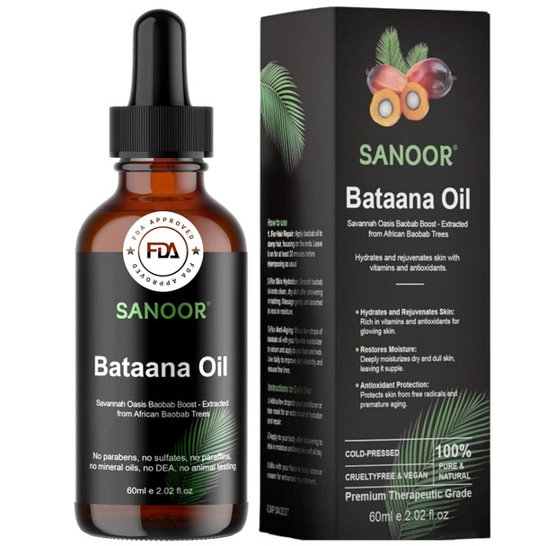 Sanoor California Gold Avocado Oil - 100% Pure & Cold-Pressed - Premium Grade For Hair & Skin With Nutrient-Rich Hair Butter - 2.02Oz (60Ml)