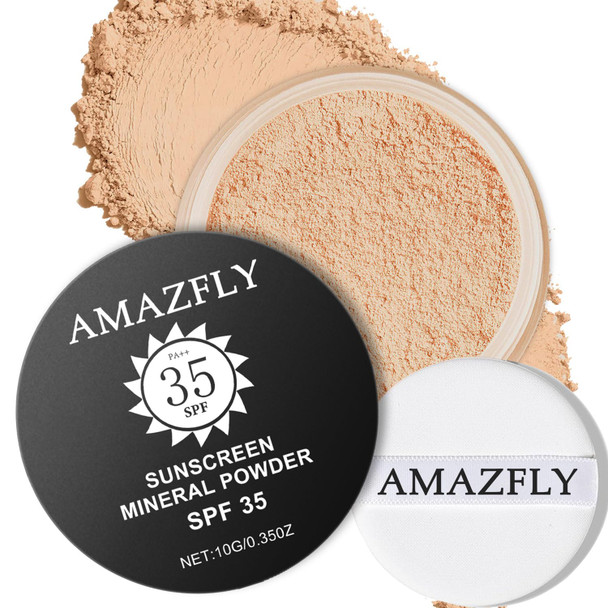 Scarman Mineral Setting Powder Spf 35 Talc-Free Lightweight Loose Powder For A Smooth & Matte Finish - Oil Free Skin-Improving Mineral Blurring Finishing Powder (#02 Fair Setting Makeup)