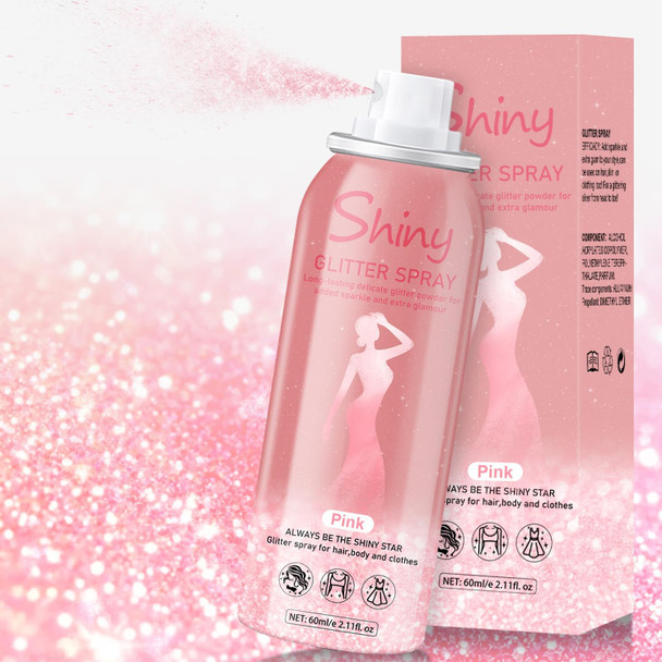 Scarman Hair And Body Glitter Spray 60Ml Glint-Rainbow Glitter Hairspray Dry Powder Makeup For Clothes Festival Rave Prom Loose Sparkle PowderHolographic Ultra Fine Glitters For Crafts (Glint-Rainbow)