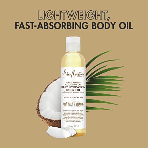Sheamoisture Daily Hydration Body Oil Virgin Coconut Oil For Dry Skin Paraben Free 8 Oz