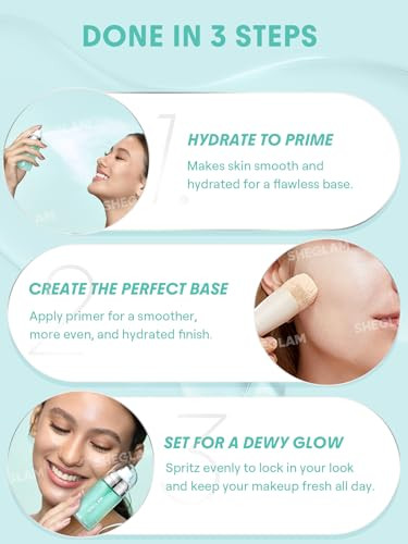 Sheglam Good Grip Hydrating Prime & Set Spray Oil Control Moisturizing Primer Smooth Fine Lines Oil And Silicone-Free Face Primer