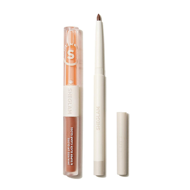 Sheglam Soft 90'S Glam 3-In-1 Lip Liner Moisturizing Plant Extracts Long Lasting Liquid Lipstick Plumping Lip Gloss Makeup Set - Moody Taupe