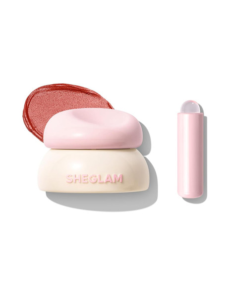 Sheglam Bounce Putty Pocket Lip Pot Velvet Matte Lip Gloss Soft High Pigment Color Lip Stain With Brush-Peachy Pie