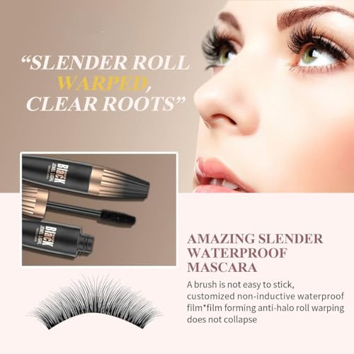 Sjxyoyds 2Pcs My Amazing Lash Mascara 4D Silk Fiber Mascara Waterproof Mascara Black Volume And Length For Long Full Lashes That Last All Day