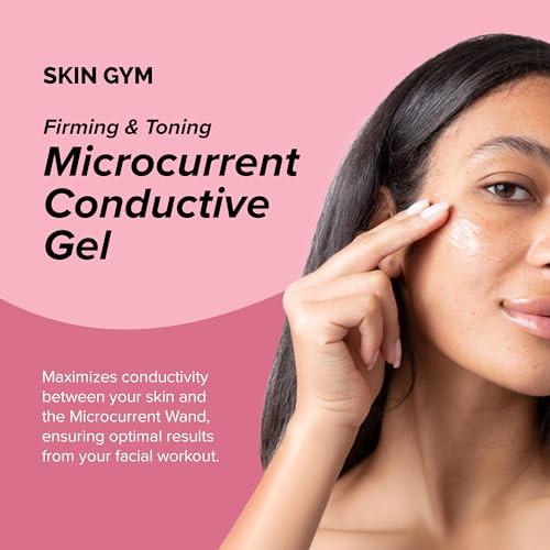 Skin Gym Microcurrent Conductive Gel For Face & Body Hydrating Gel For Microcurrent Devices Enhances Skin Comfort & Skincare Performance 2.7 Oz
