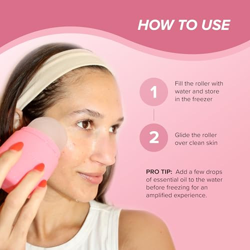 Skin Gym Ice Roller For Face Depuffing & Cooling Tool Minimizes Pores & Soothes Skin Cold Therapy For Glowing Complexion