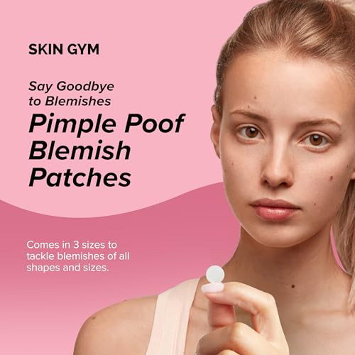 Skin Gym Pimple Poof Acne Patches Hydrocolloid And Salicylic Acid Blemish Patches For Overnight Skin Care 24 Count