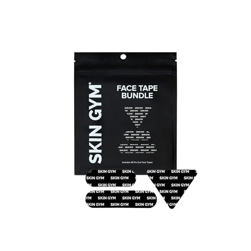 Skin Gym Face Tape Bundle 45 Assorted Pre-Cut Strips For Overnight Anti-Wrinkle Patches For Forehead And Cheeks - Under Eye Patches For Instant Face Lift And Smoothing Lines