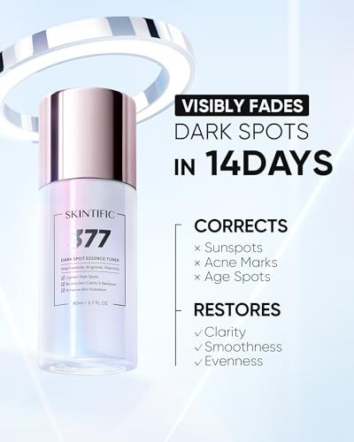 Skintific Brightening Serum Toner With 377 Pro Optical Scattering Technology Hydrating Lightens Dark Spots Evens Skin Tone Tamarind Seed Polysaccharide & Arginine For Radiant Healthy Skin