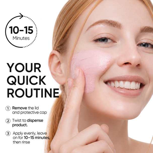 SKINTIFIC Deep Pore Cleansing Blackhead Remover Face Mask Stick, Mud Mask with Natural Alaska Volcano Clay, Gentle Exfoliating, Smoothing Skin, Non-Drying, Skincare Facial Mask