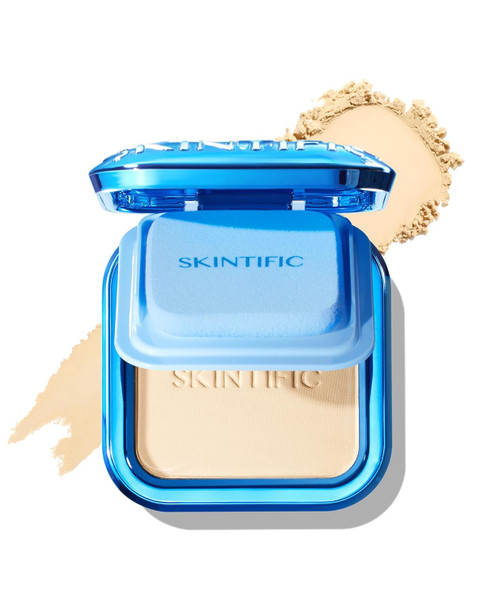 Skintific Ultra Cover Powder Foundation Full Coverage Matte Finish One-Swipe Flawless Pressed Powder With Oil Control Lightweight & Long-Lasting Pore-Blurring For Oily Skin (03 Petal)