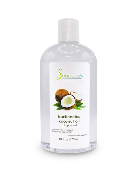 Soapeauty Fractionated Coconut Oil Cold Pressed Refined | 100% Natural Available In Bulk | Carrier For Essential Oils Face Skin Hair Moisturizer Soap Making | 7 Lb