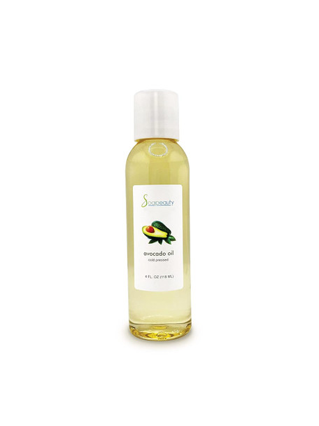 Soapeauty Avocado Oil For Skin & Hair - Cold Pressed - 100% Pure & Natural - Carrier Oil For Essential Oils - Massage Oil - 32 Fl Oz