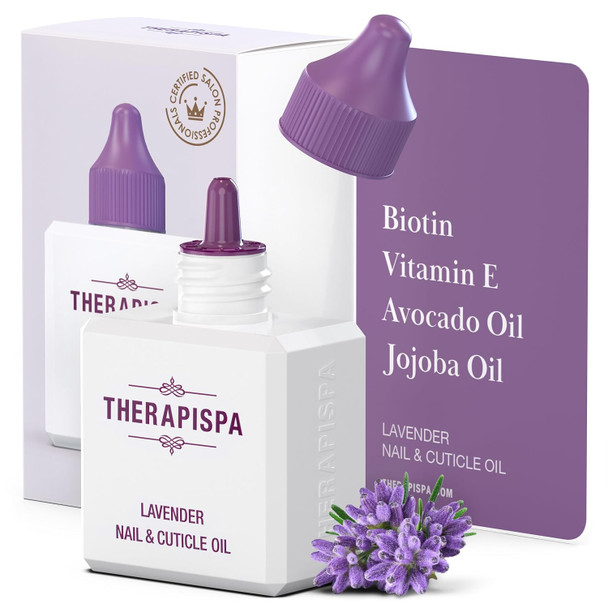 Therapispa Nail & Cuticle Oil With Avocado Jojoba Biotin & Vitamin E Nail Growth Oil For Strengthening Hydrating & Reviving Peeling Nails (Lemon 2.0 Fl Oz)