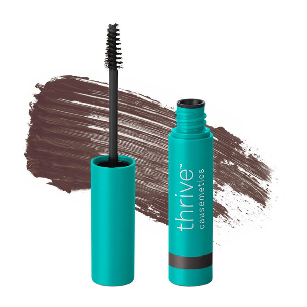 Thrive Causemetics Instant Brow Fix Semi-Permanent Eyebrow Gel Waterproof Tinted Eye Brow Gel With Vitamin B5 Smudge-Proof Long Lasting Definition Vegan & Cruelty Free Audrey (Medium Brown)
