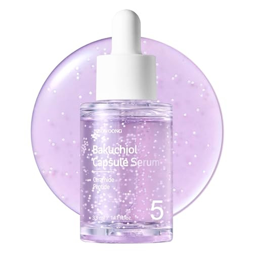 Tosowoong Bakuchiol Capsule Serum 5000Ppm Bakuchiol Retinol Natural Alternative Anti-Aging Plumping Pore Wrinkles 8 Hyaluronic Acids 5 Ceramides Hydration Korean Skincare 33Ml/1.11 Fl.Oz.