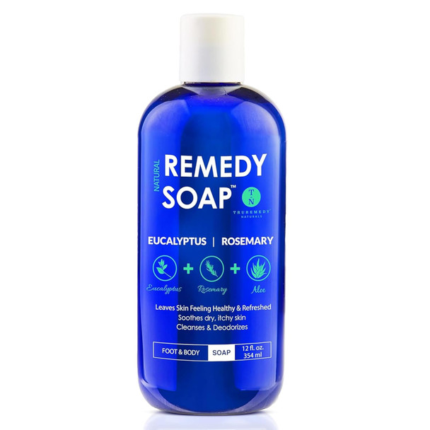 Truremedy Naturals Tea Tree Oil & Lemongrass Body Wash 12 Oz Natural Antifungal Shower Gel For Skin Irritations Organic Oils No Sulfates Refreshing Moisturizing Soap For Men & Women