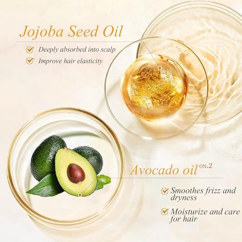 Tuoshitong Avocado Hair Essential Oil SprayHair Strengthening Treatment Hair Oil Lightweight Luminous Shine Jojoba Seed Pure Avocado Oil For Hair Treatment - Moisture Strength Repair