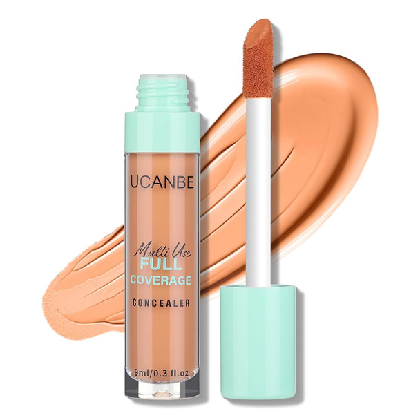 Ucanbe Liquid Concealer Stick Conceals Covers Highlights Medium To Full Coverage Hydrating Color Corrector Face Makeup For Under Eye Dark Circles Redness Dullness Fine Lines - Ivory-0.3 Fl.Oz